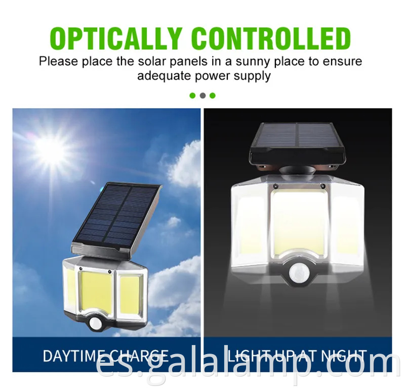 Lámpara de pared de inducción con cuerpo de ABS para iluminación solar